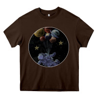 Chocolate Brown Space Travel Heavy Core Tee - Bettercallsaul