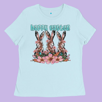 Happy Easter Bunny Ladies Tee Designed By Artiststas