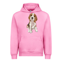 Fuchsia Pink beagle Urban Hoodie - RanaPortraitStore
