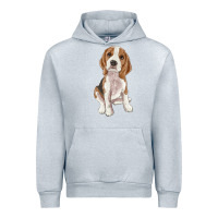 Heather Grey beagle Urban Hoodie - RanaPortraitStore