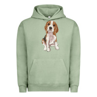 Pigment Oil Green beagle Urban Hoodie - RanaPortraitStore