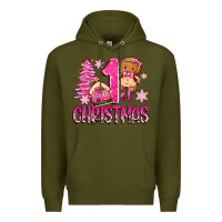 Army Green 1st christmas gingerbread girl Premium Hoodie - Zillion Design Studio
