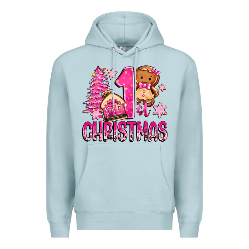 1st Christmas Gingerbread Girl Premium Hoodie by Zillion Design Studio | Teevron