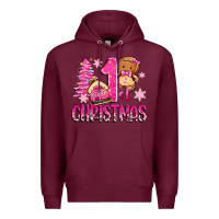 Burgundy 1st christmas gingerbread girl Premium Hoodie - Zillion Design Studio