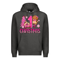 Charcoal Heather 1st christmas gingerbread girl Premium Hoodie - Zillion Design Studio