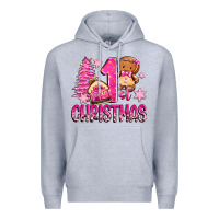 Heather Grey 1st christmas gingerbread girl Premium Hoodie - Zillion Design Studio