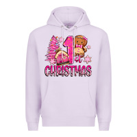 Lilac 1st christmas gingerbread girl Premium Hoodie - Zillion Design Studio