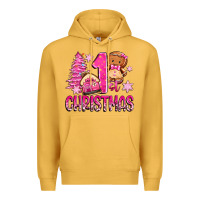 Mustard 1st christmas gingerbread girl Premium Hoodie - Zillion Design Studio