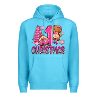 Ocean Blue 1st christmas gingerbread girl Premium Hoodie - Zillion Design Studio