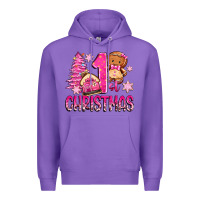 Purple 1st christmas gingerbread girl Premium Hoodie - Zillion Design Studio