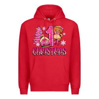Red 1st christmas gingerbread girl Premium Hoodie - Zillion Design Studio