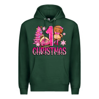 Sports Green 1st christmas gingerbread girl Premium Hoodie - Zillion Design Studio