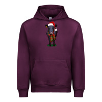 Mauve Wine black angus Urban Hoodie - RanaPortraitStore
