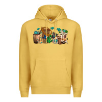 Antique Gold western coffee cups Premium Hoodie - texasbilliewilder