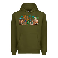 Army Green western coffee cups Premium Hoodie - texasbilliewilder