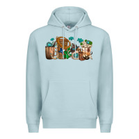 Blue Mist western coffee cups Premium Hoodie - texasbilliewilder