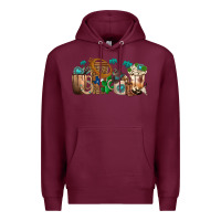 Burgundy western coffee cups Premium Hoodie - texasbilliewilder