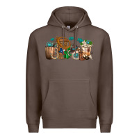 Coffee western coffee cups Premium Hoodie - texasbilliewilder