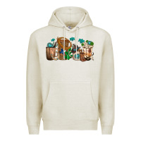 Oatmeal Heather western coffee cups Premium Hoodie - texasbilliewilder