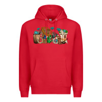 Red western coffee cups Premium Hoodie - texasbilliewilder