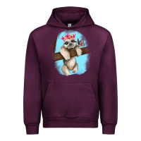 Mauve Wine baby sloth Urban Hoodie - RanaPortraitStore