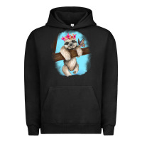 Pigment Black baby sloth Urban Hoodie - RanaPortraitStore