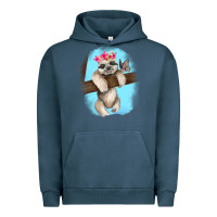 Pigment Midnight Navy baby sloth Urban Hoodie - RanaPortraitStore