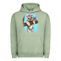 Pigment Oil Green baby sloth Urban Hoodie - RanaPortraitStore