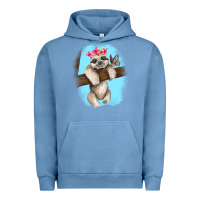 Pigment Pebble Blue baby sloth Urban Hoodie - RanaPortraitStore