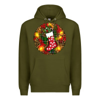 Army Green Santa Stocking Christmas Premium Hoodie - RanaPortraitStore