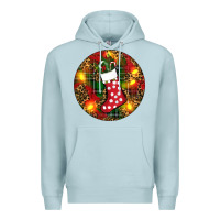 Blue Mist Santa Stocking Christmas Premium Hoodie - RanaPortraitStore