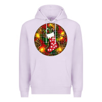 Lilac Santa Stocking Christmas Premium Hoodie - RanaPortraitStore