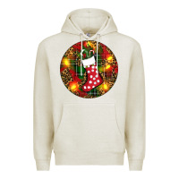 Oatmeal Heather Santa Stocking Christmas Premium Hoodie - RanaPortraitStore