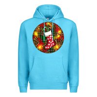 Ocean Blue Santa Stocking Christmas Premium Hoodie - RanaPortraitStore