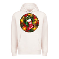 Pale Pink Santa Stocking Christmas Premium Hoodie - RanaPortraitStore