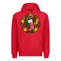 Red Santa Stocking Christmas Premium Hoodie - RanaPortraitStore