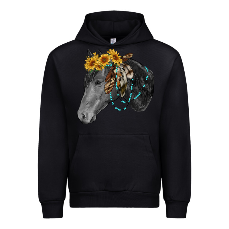 Black And White Western Horse Urban Hoodie by RanaPortraitStore | Teevron
