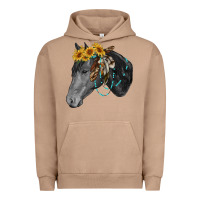 Pigment Burro black and white western horse Urban Hoodie - RanaPortraitStore