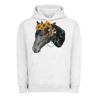 Pigment Lunar Rock black and white western horse Urban Hoodie - RanaPortraitStore