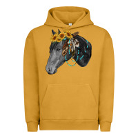 Pigment Peanut Butter black and white western horse Urban Hoodie - RanaPortraitStore
