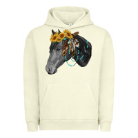 Pigment Pistachio black and white western horse Urban Hoodie - RanaPortraitStore