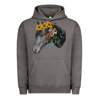 Pigment Tornado black and white western horse Urban Hoodie - RanaPortraitStore
