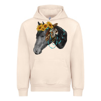Sandshell black and white western horse Urban Hoodie - RanaPortraitStore