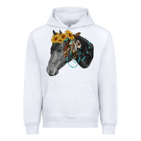 White black and white western horse Urban Hoodie - RanaPortraitStore