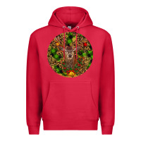 Cardinal Christmas Reindeer Premium Hoodie - RanaPortraitStore