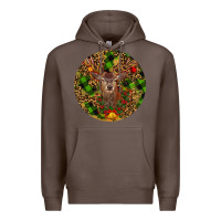 Coffee Christmas Reindeer Premium Hoodie - RanaPortraitStore