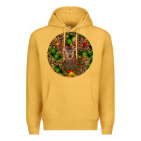 Mustard Christmas Reindeer Premium Hoodie - RanaPortraitStore