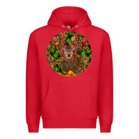 Red Christmas Reindeer Premium Hoodie - RanaPortraitStore