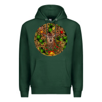 Sports Green Christmas Reindeer Premium Hoodie - RanaPortraitStore