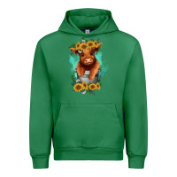 Emerald baby cow in a bucket Urban Hoodie - RanaPortraitStore